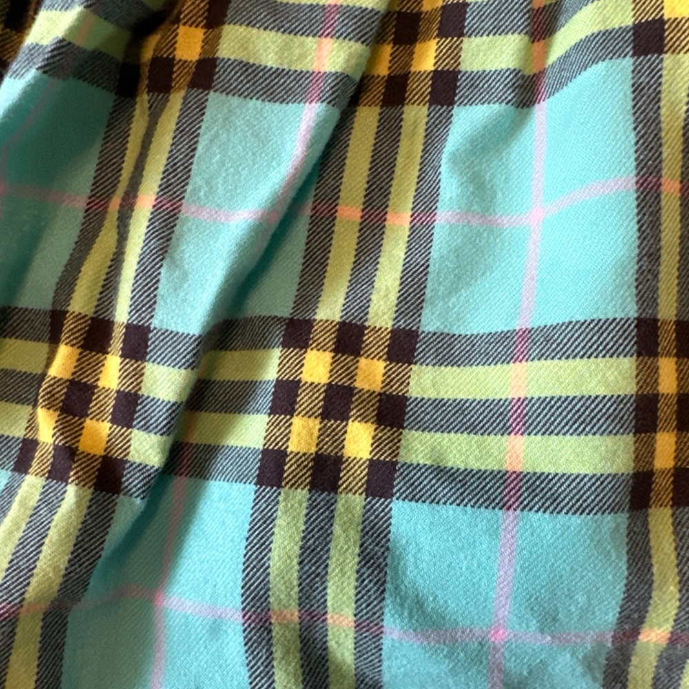 Girls Burberry Sweatshirt Dress Blue Green Plaid - Picture 4 of 4